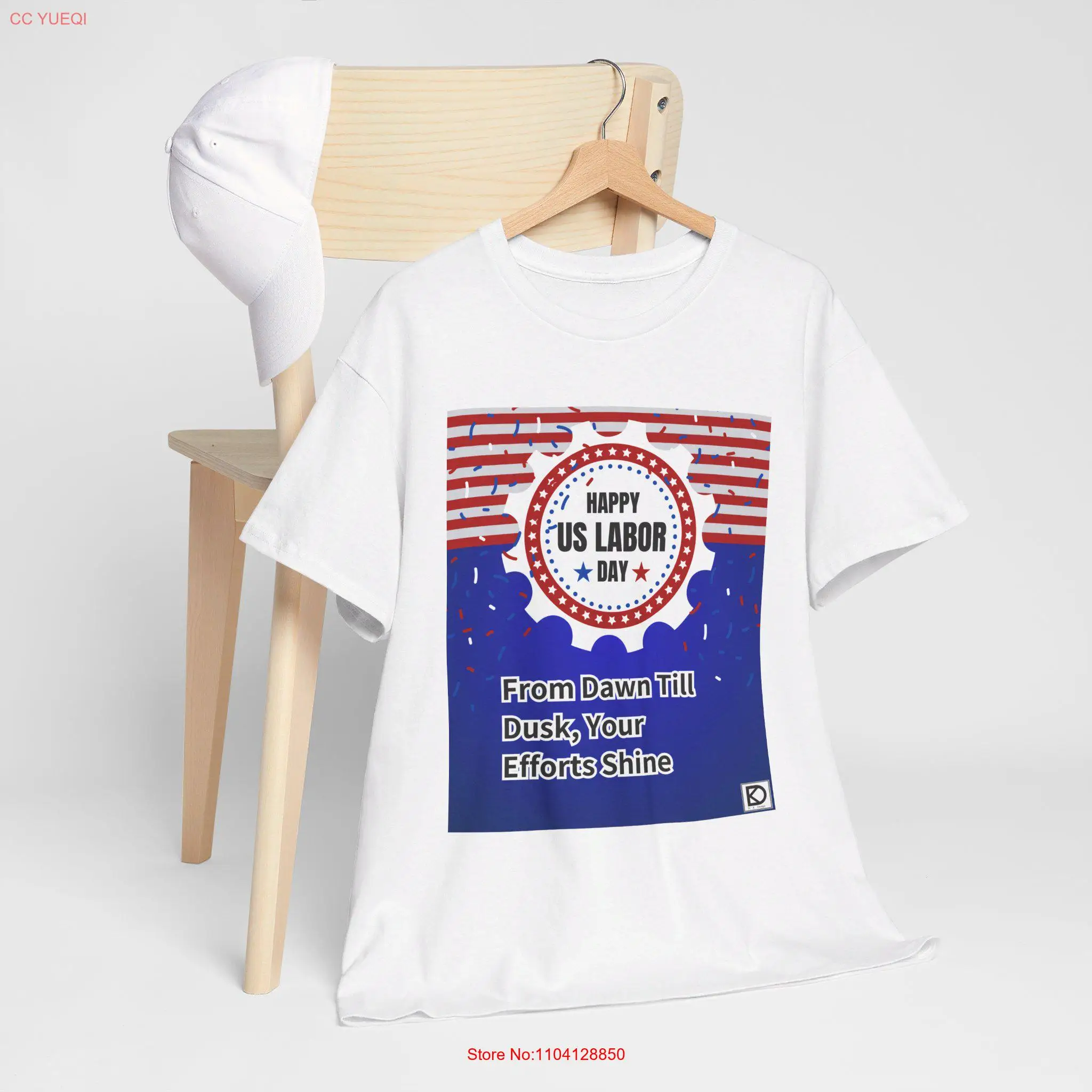 Футболка Happy US Work Day Celebrate Hard from Dawn Till Dusk идеально подходит для юбилеев