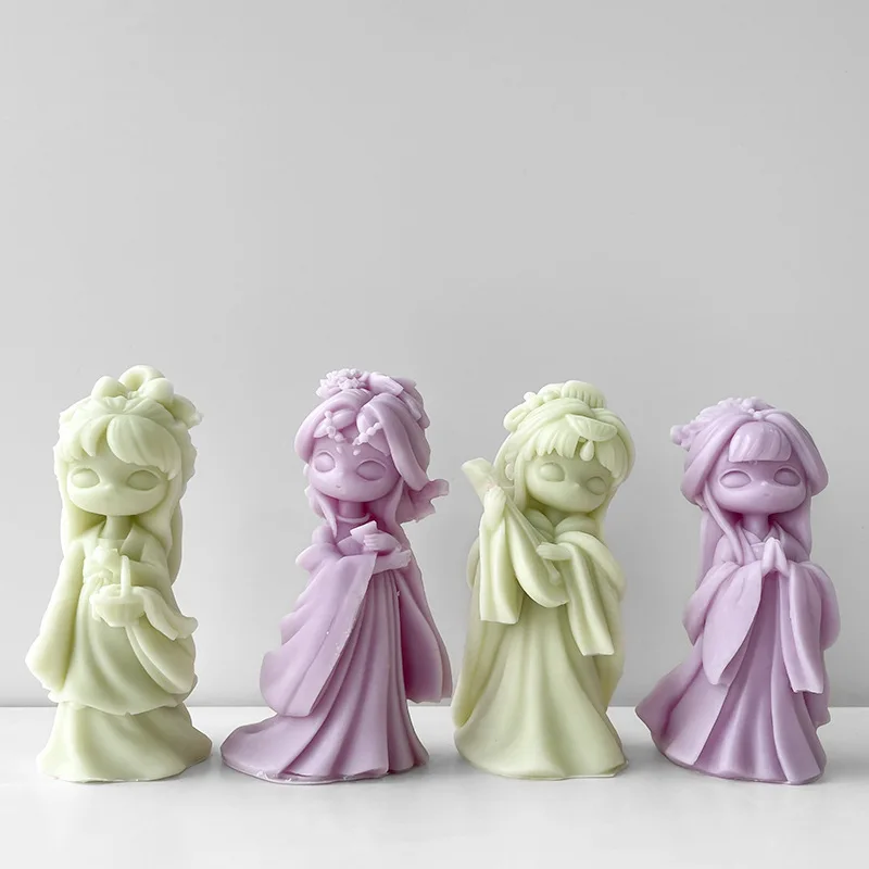 

3D Stereoscopic Ancient Style Beauty Plaster Doll Silicone Mold DIY Gypsum Form Coloring Mold Soap Candle Resin Mould Home Decor
