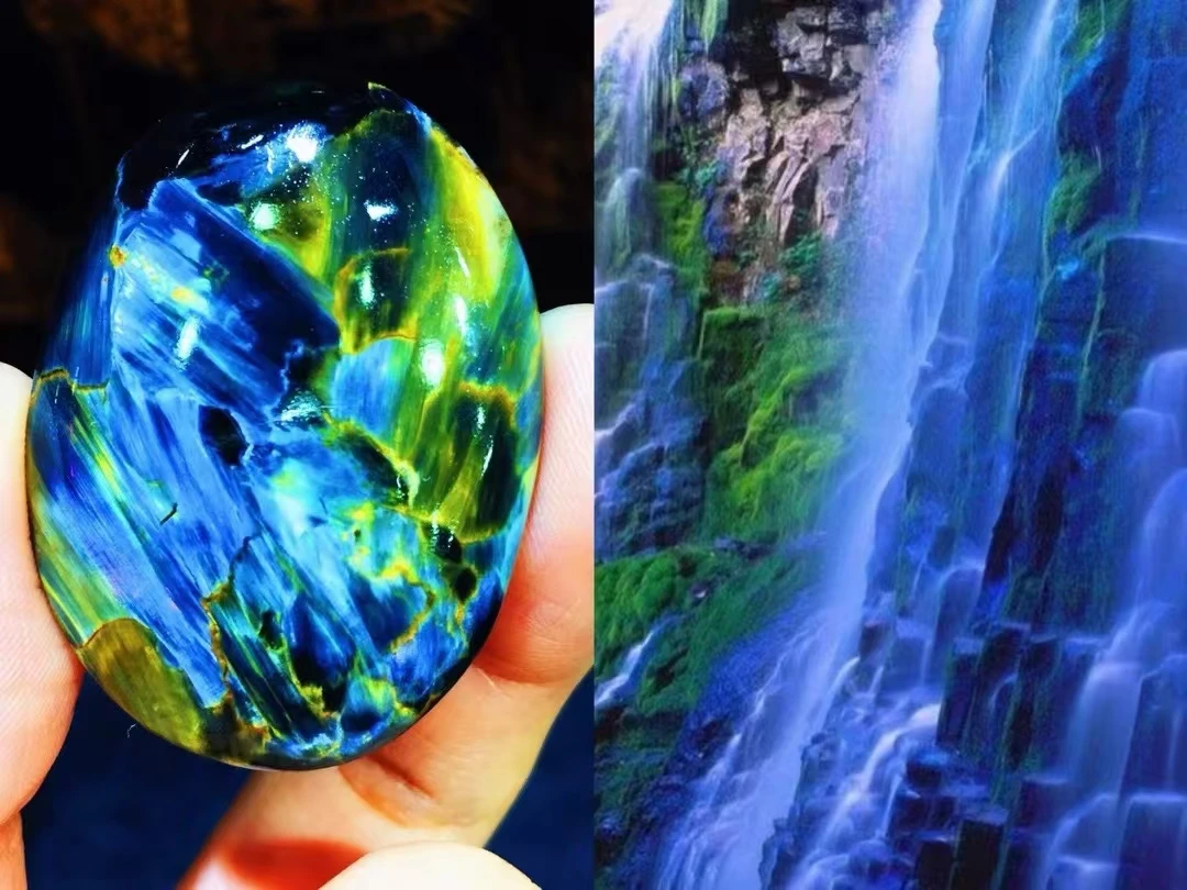 Натуральный Синий Питерсит Круглый Кулон 39 7x29 7x6 8 мм Овальный Женский Мужской