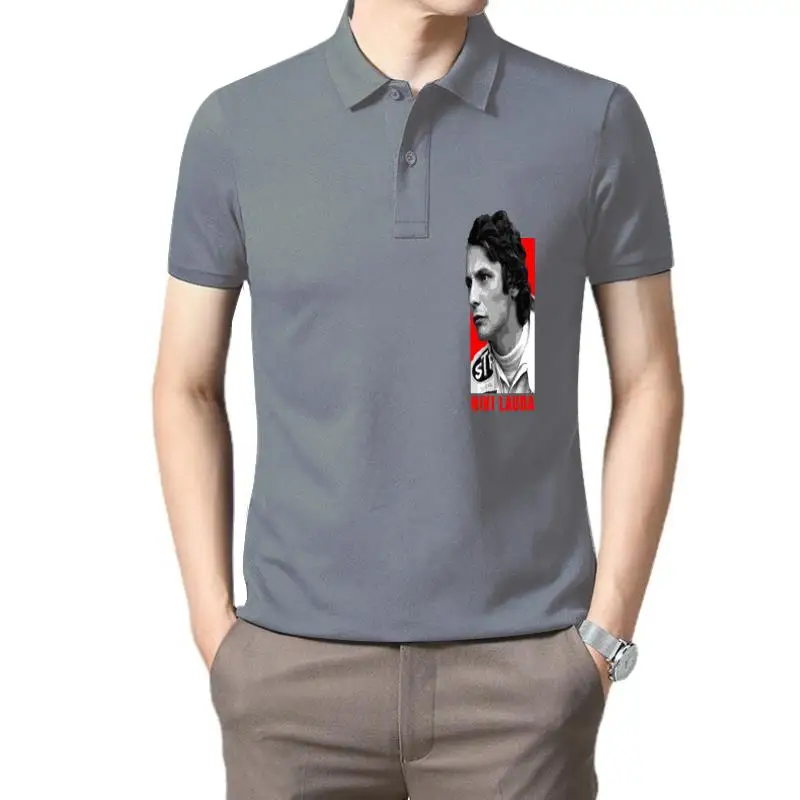 

Golf wear men Niki Lauda Black New Casual Men Creative Man Short Sleeve Silk Screen polo t shirt for men