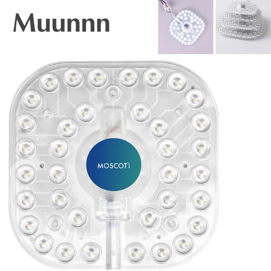 

Muunnn LED Module Source AC220V 36W 24W 18W 12W LED Ring PANEL Circle Light Square Ceiling Board The With Brightness Lighting