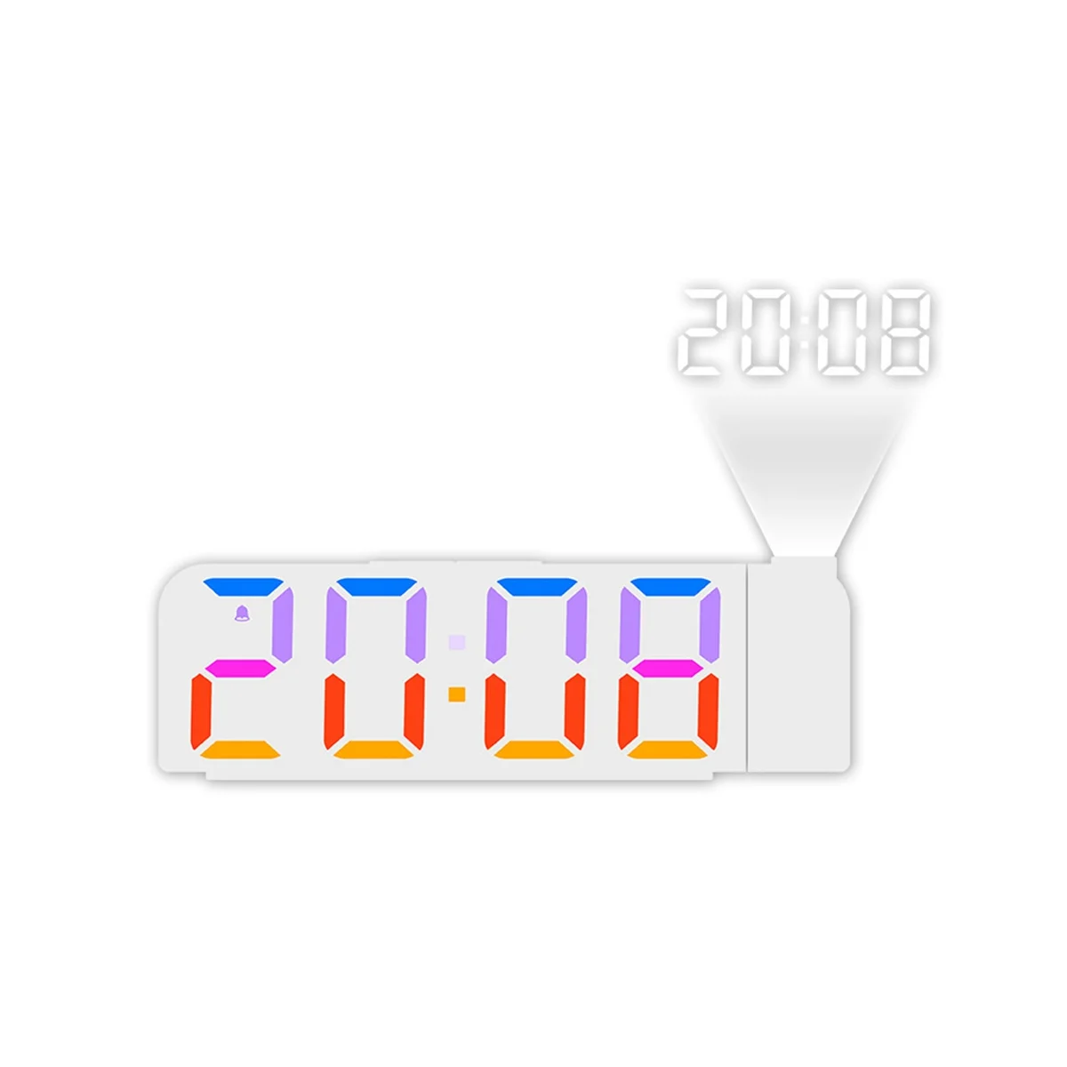 

LED Digital Alarm Clock Projection Clock RGB Clock with Time Temperature Display Backlight Snooze Clock for Home Bedroom