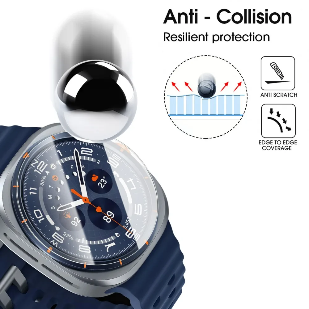 Фото Позиционирующая пленка для Samsung Galaxy Watch Ultra 2025 HD, закаленное стекло, гидрогелевая пленка, защитная пленка для экрана Samsung Watch ultra №3