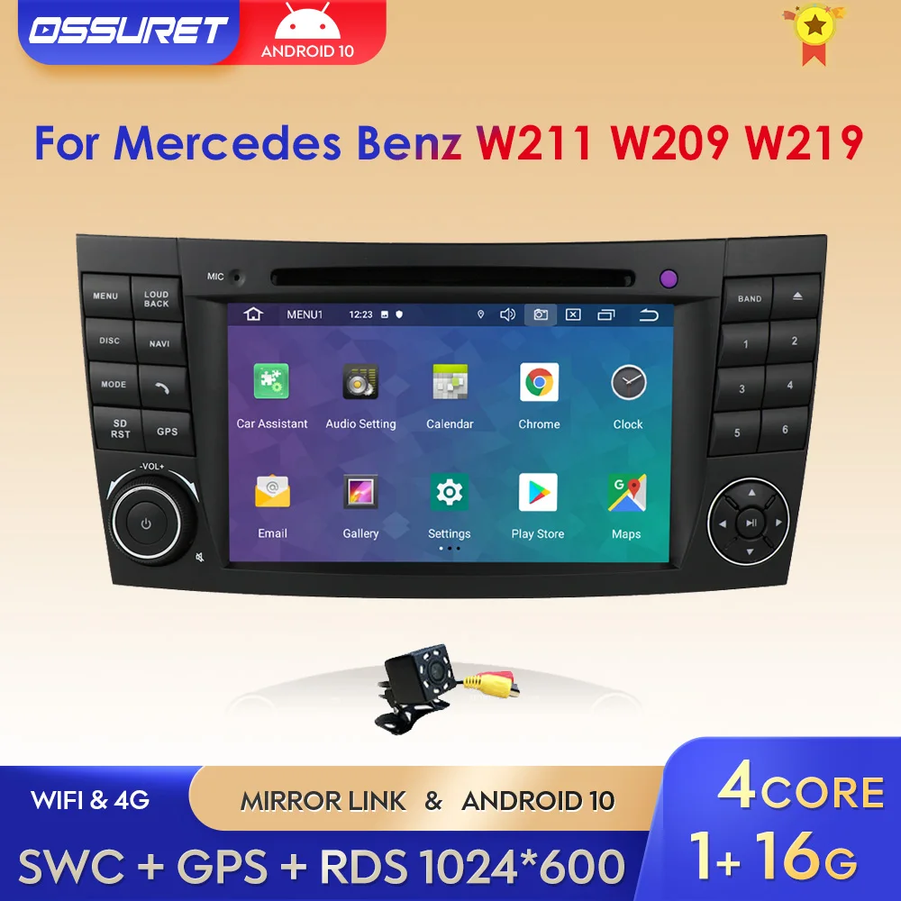 

Для Mercedes Benz E G CLK CLS Class W211 W463 W209 W219 E200 E220 350 Android 10 7 ''IPS Автомобильный GPS мультимедийный плеер радио Wi-Fi