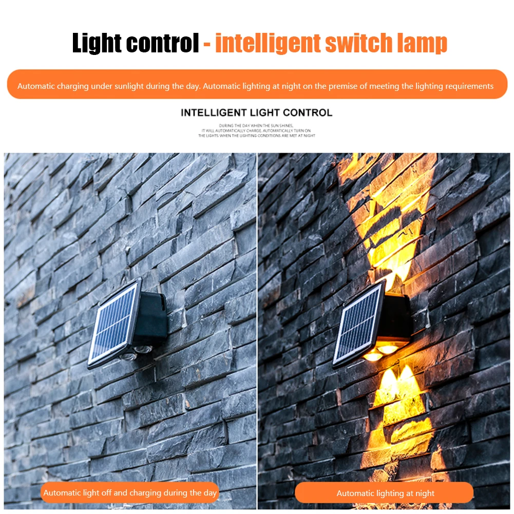 

Double Head Street Light Heat Resistant 4 LED Solar Outdoor Sunlight Lamp Rechargeable Waterproof Multifunctional for Courtyard