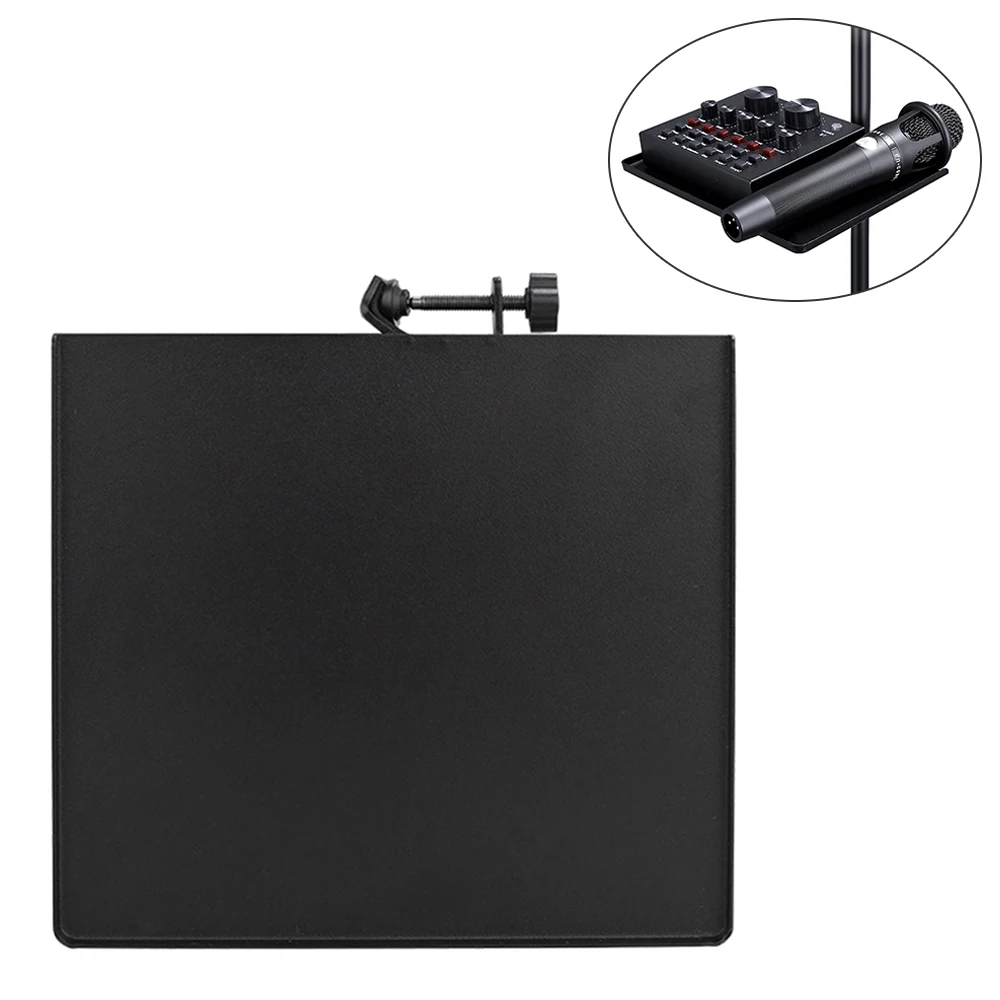 

Metal Sound Card Tray Live Microphone Stand Placement Metal Tray Stand Phone Live Stand Fit for Live Tripod Bracket Accessories