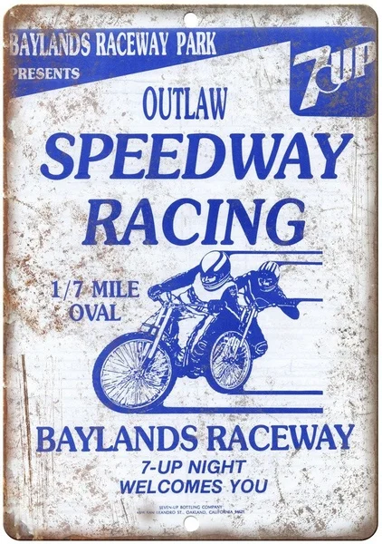 

Baylands Raceway Park Outlaw Speedway жестяной знак, художественное настенное украшение,