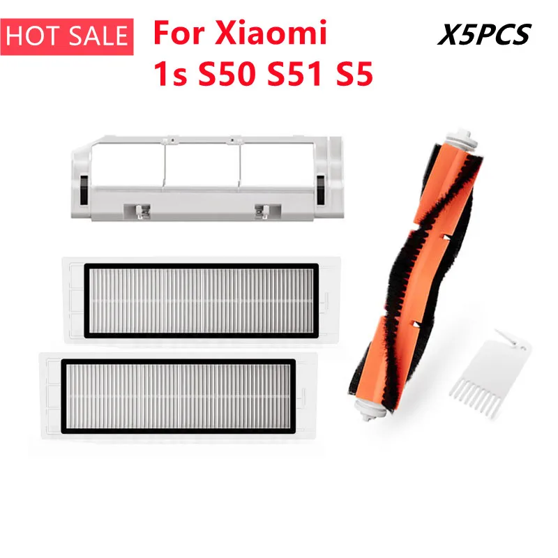 For Xiaomi 1s MI Robot Vacuum 2 Roborock S50 S51 S5 Vacuum Cleaner Parts Accessories HEPA Filter Side Brush Main Brush Dust box