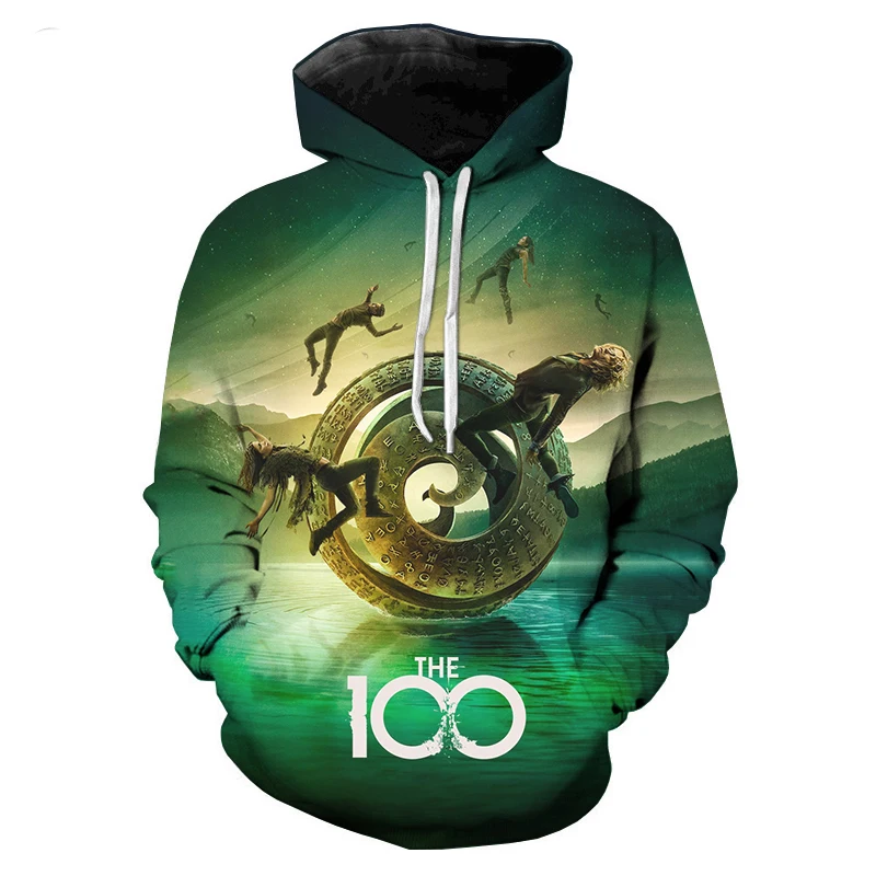 

2022 New TV Show the 100 Season 7 Hooded Sweatshirt Oversized Men's and Women's Hoodie Movies Long-sleeved Pullove Streetwear