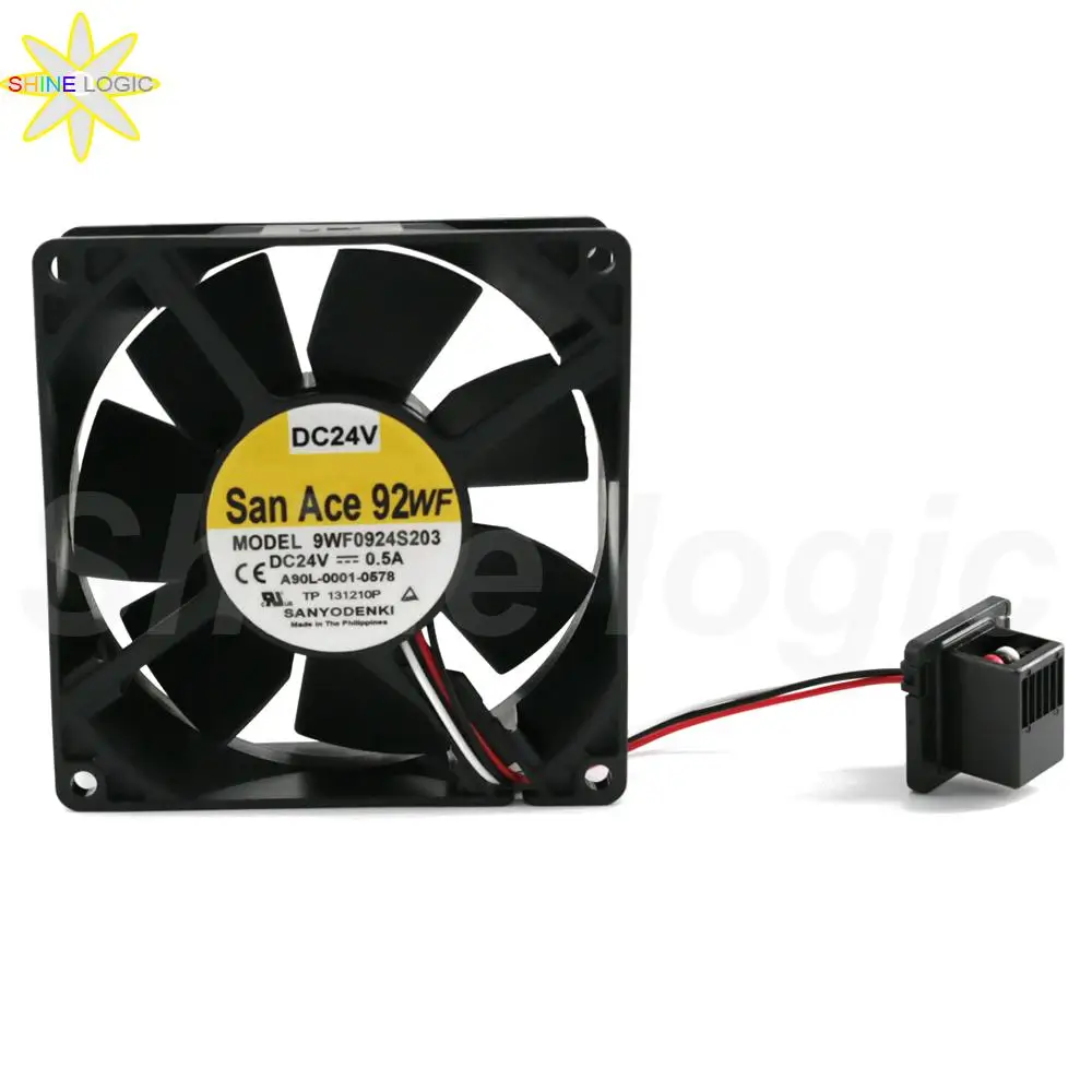 

1Pcs Brand New For San Ace 92 9WF0924S2031 92*92*32MM A90L-0001-0598#A DC 24V 0.5A 9232 3Pin FANUC Sever Inverter Cooling Fan