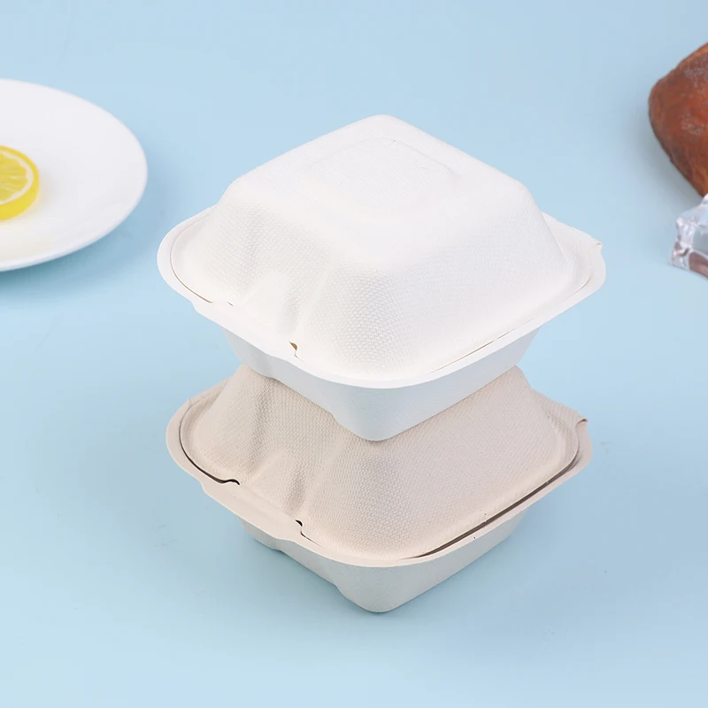 10 шт. одноразовая коробка бэнто для фруктов салатов гамбургеров целлюлозы