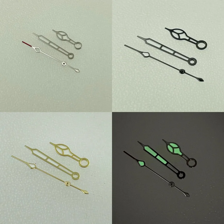Watch Accessories NH35 Hand Black Gold Silver with Green Luminous for NH35/36/4R35/4R36 Movement Modification Parts