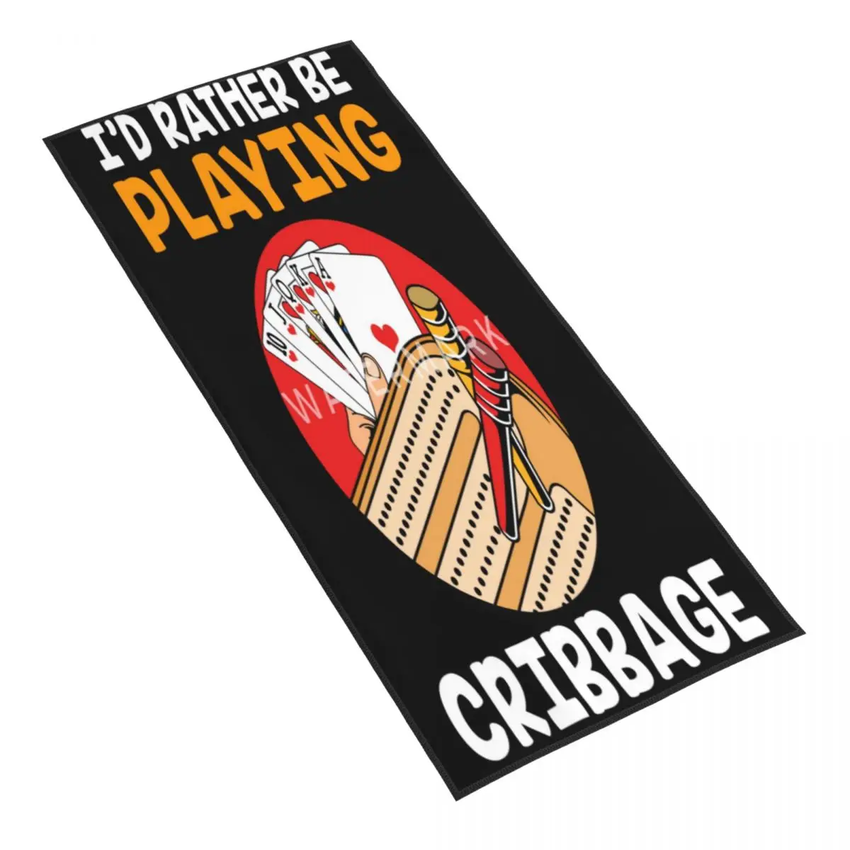 

Cribbage Id Rather Be Playing Towel Skin-friendly Fabric Travel Personalized Pattern