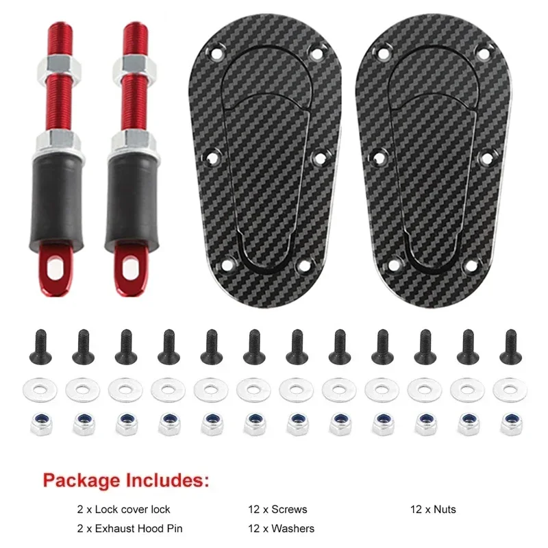 

Универсальная защелка капота двигателя автомобиля, невидимая крышка капота, набор замков (с/без блокировки)