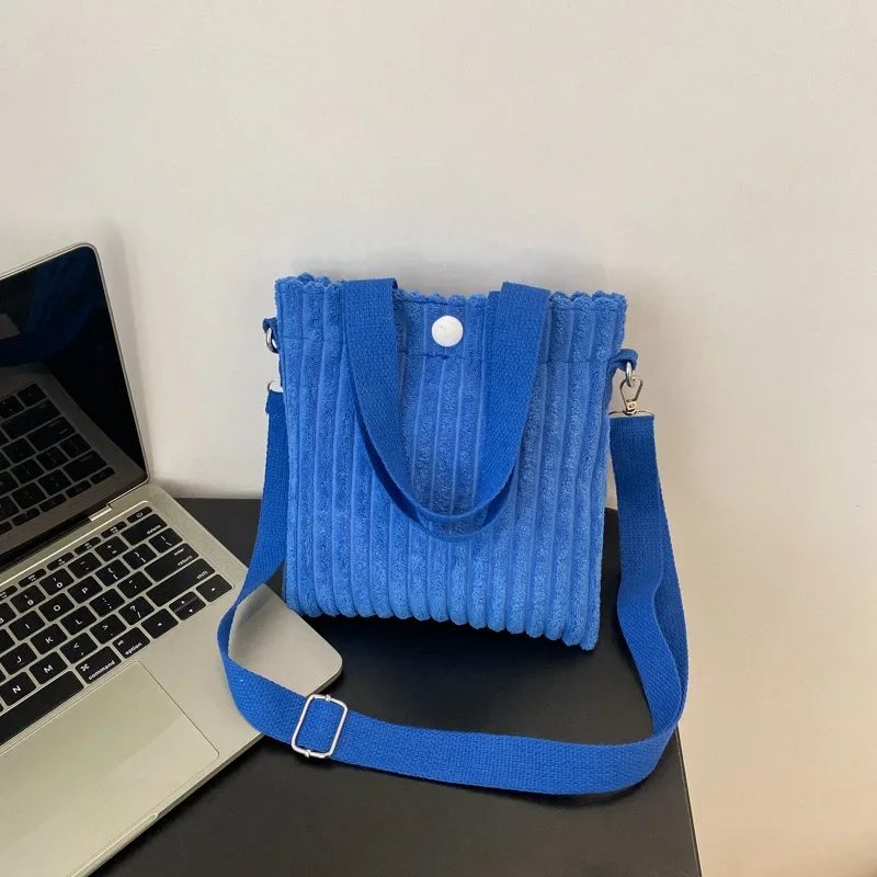 

Mini Tote Bag Women Corduroy Zipper Shoulder Bag Spring Summer New Fashion Handbag Single Shoulder Bag Crossbody Small Handbag