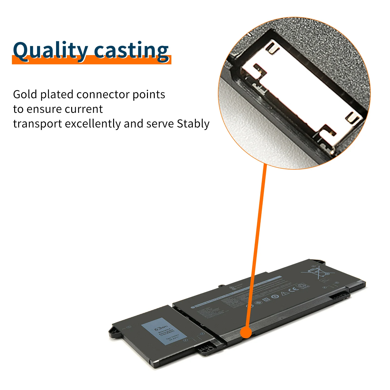 7FMXV 4-элементный аккумулятор для ноутбука 63 Втч Dell Latitude 5320 7320 7420 7520 2-в-1/7320 2-в-1/7420