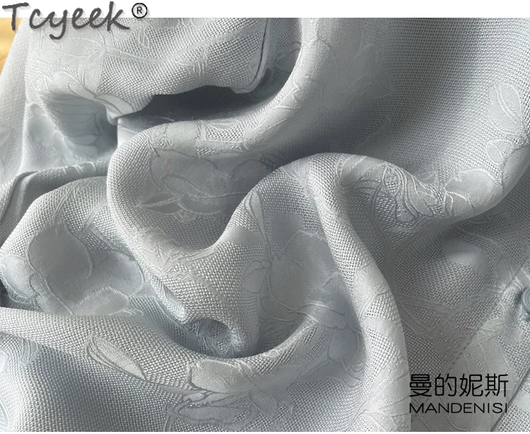 Женская блузка из натурального шелка с длинным рукавом и воротником-стойкой