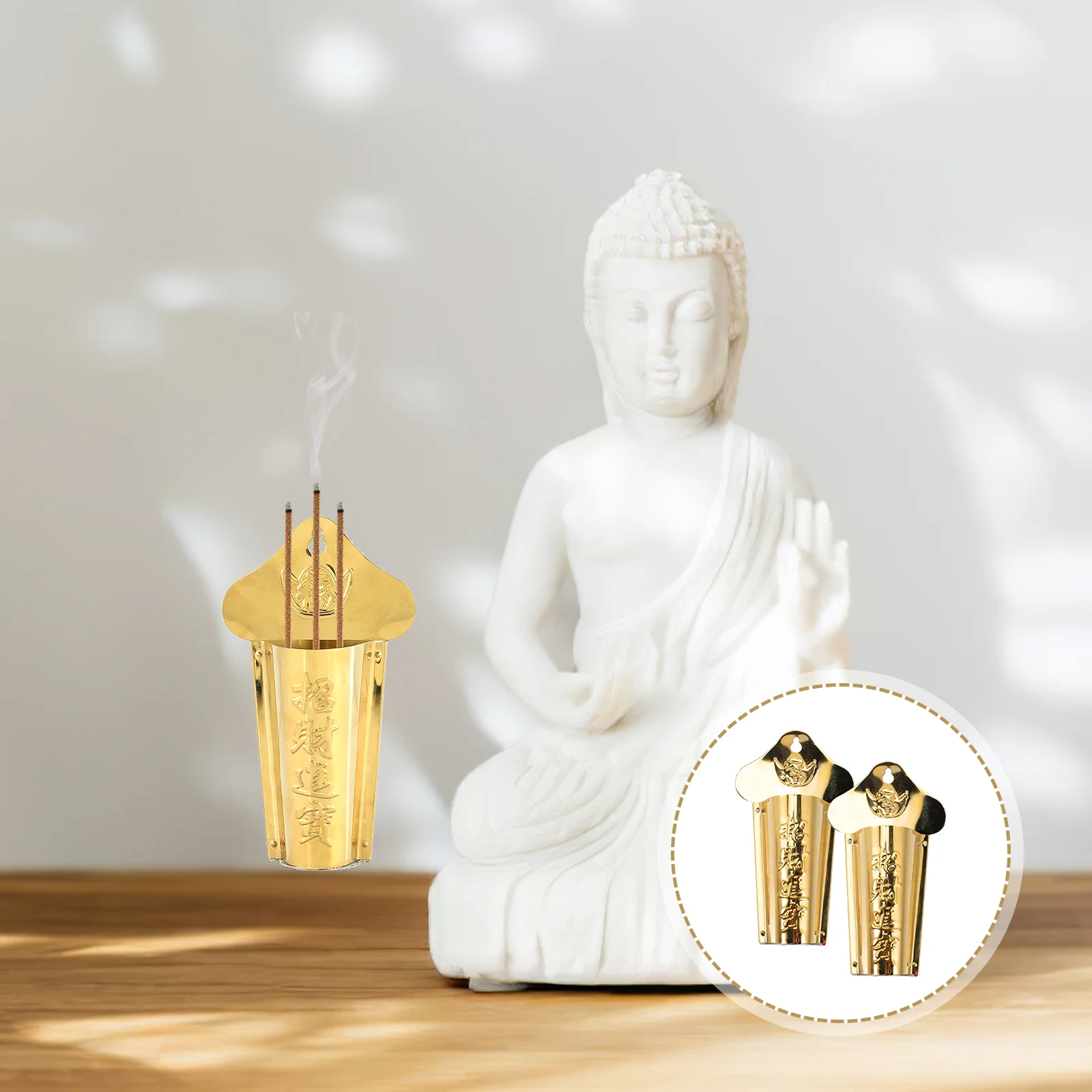 

Burner Holder Hanging Wall Censer Tibetanshui Feng Burn Money Funeralbowl Statue Stick Mount Furnace Chinese Planter Metal