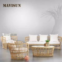 new rattan sofa outdoor garden leisure chair of country terrace sofa set for living room furniture combination country style