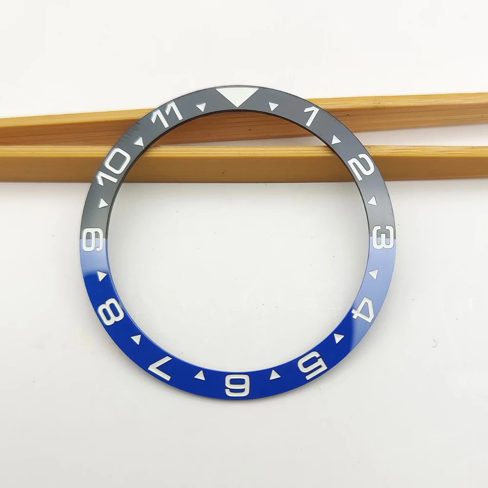 Flat Green Luminous Bezel 38mm Watch Bezel Ceramic Bezel,  Bezel Ring Mouth Watch Bezels Parts Men Watch Accessories