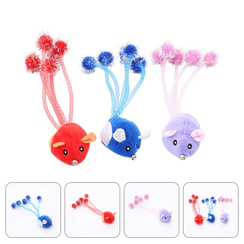 

Cat Toys Toy Kitten Chew Catnip Teething Pet Mice Cats Interactive Plush Furry Plaything Play Self Chewing Bite Entertainment