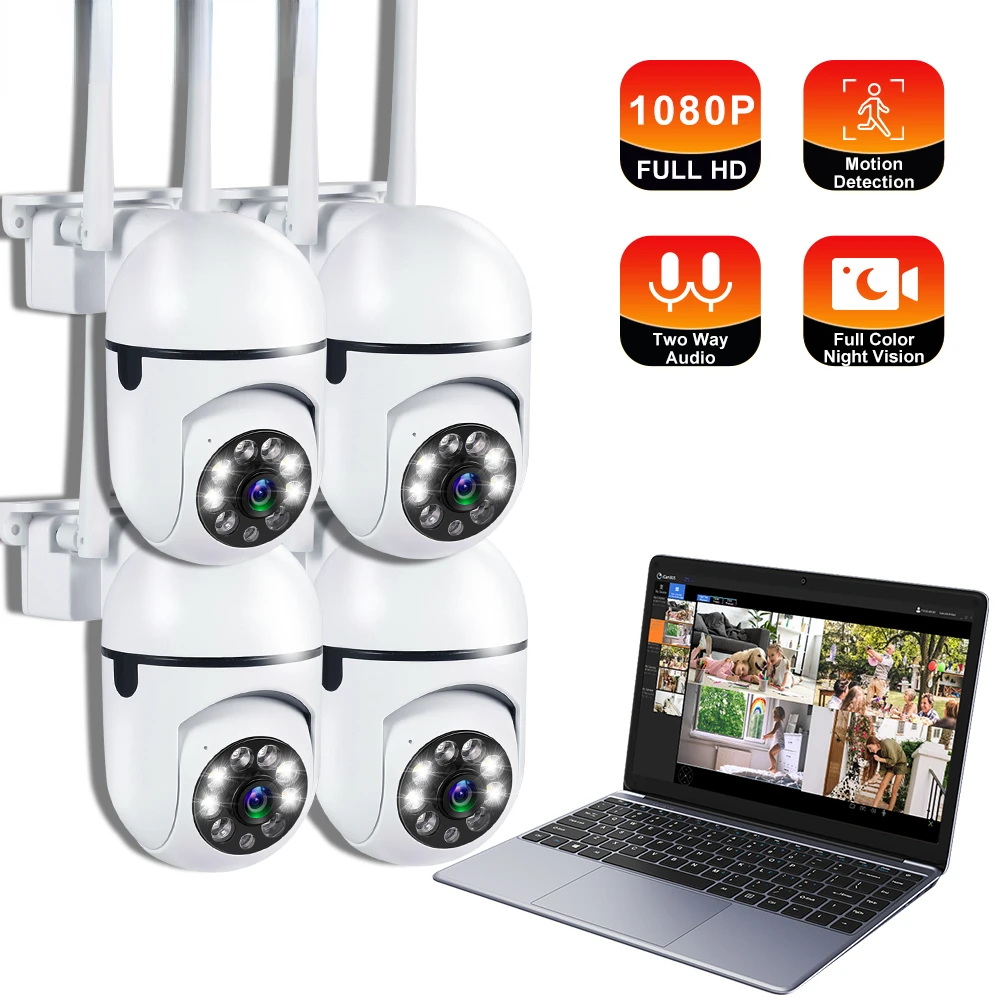 Video Surveillance Ip Cameras Outdoor Security Protection Monitor 4.0x Zoom Home Wireless Waterproof