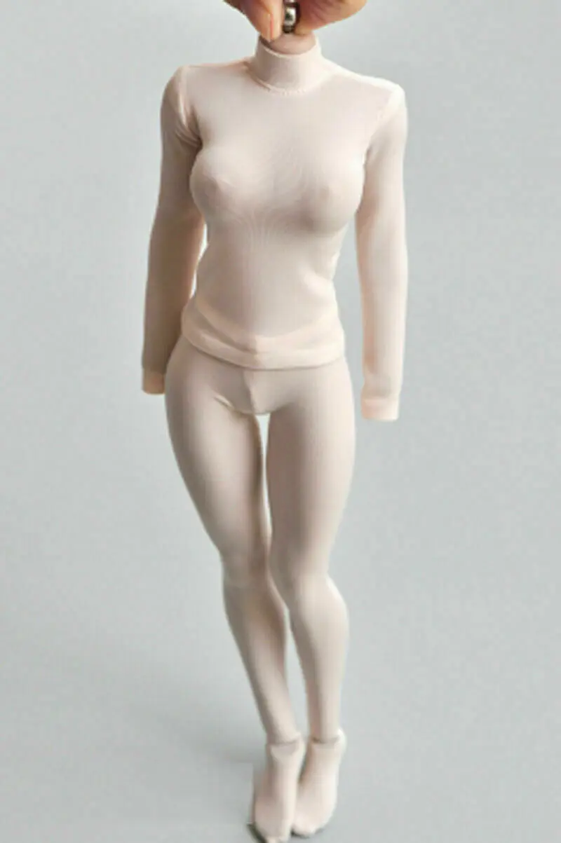 

A5-5-7 Flesh Colour 1/6 Scale Tight Bottoming T-shirt Model for 12" TBL Female Body