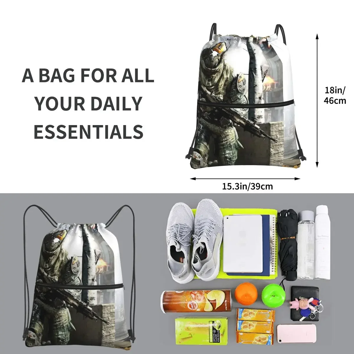 Портативные рюкзаки для шлема Titanfall 2 сумка на шнурке повседневная карманная