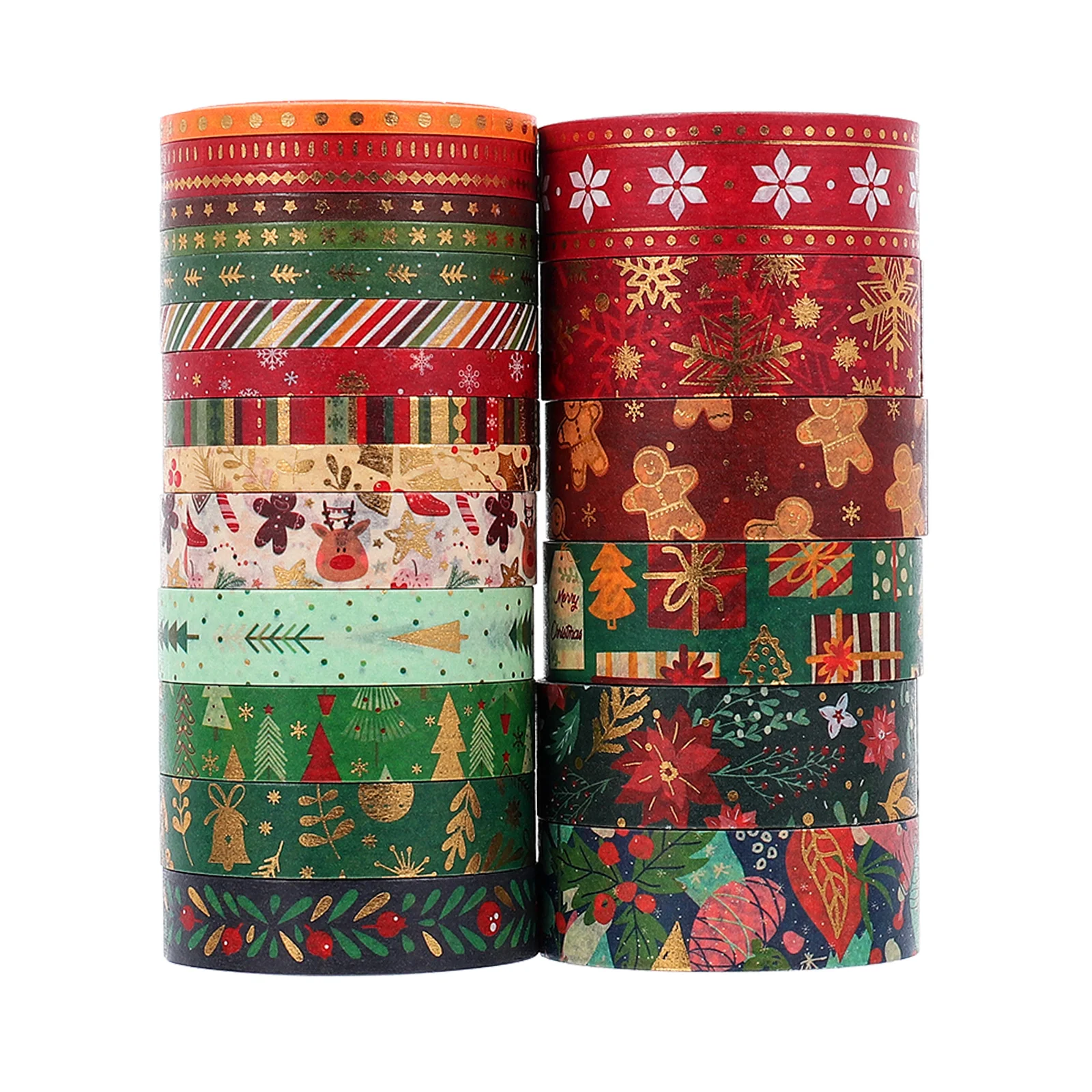 

21 Rolls Christmas Washi Tape Adhesive Tapes Scrapbook Decorative DIY Decal Stickers Paper Scrapbooking