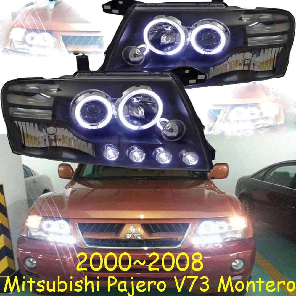 

Автомобильный бампер Montero, фары для Mitsubishi pajero V73, фары 2000 ~ 2008y, Светодиодные ДХО, автомобильные аксессуары HID xenon pajero fog светильник