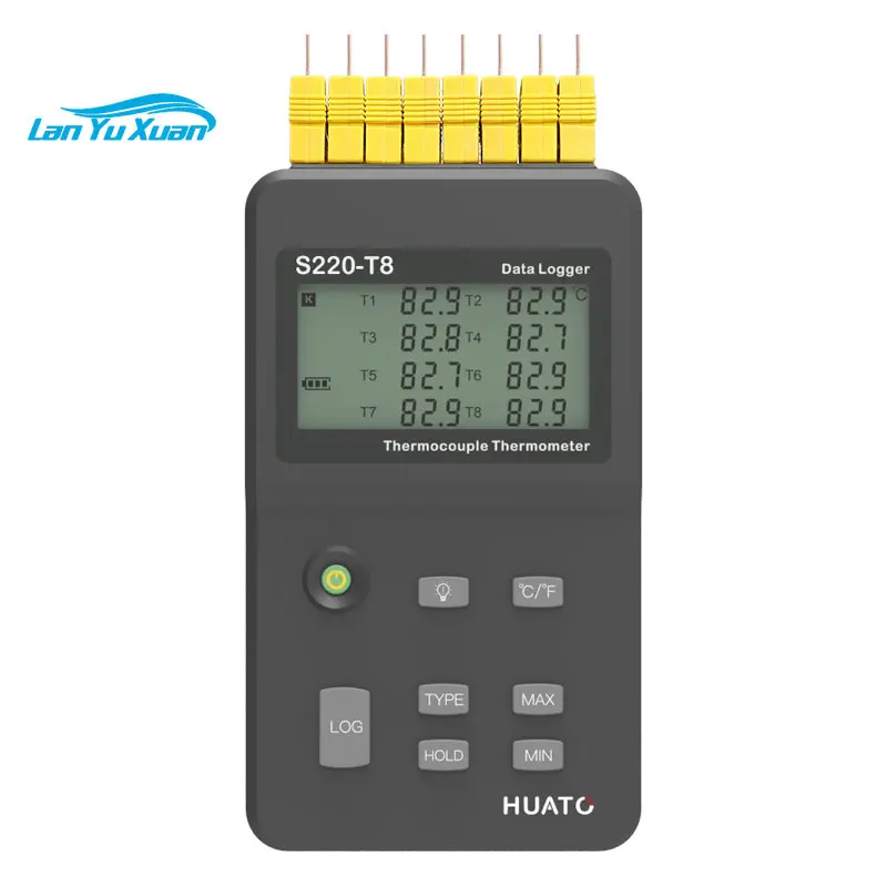 

factory sell S220-T8 K type 8 Channels Thermocouple Thermometer Temperature instrument recorder