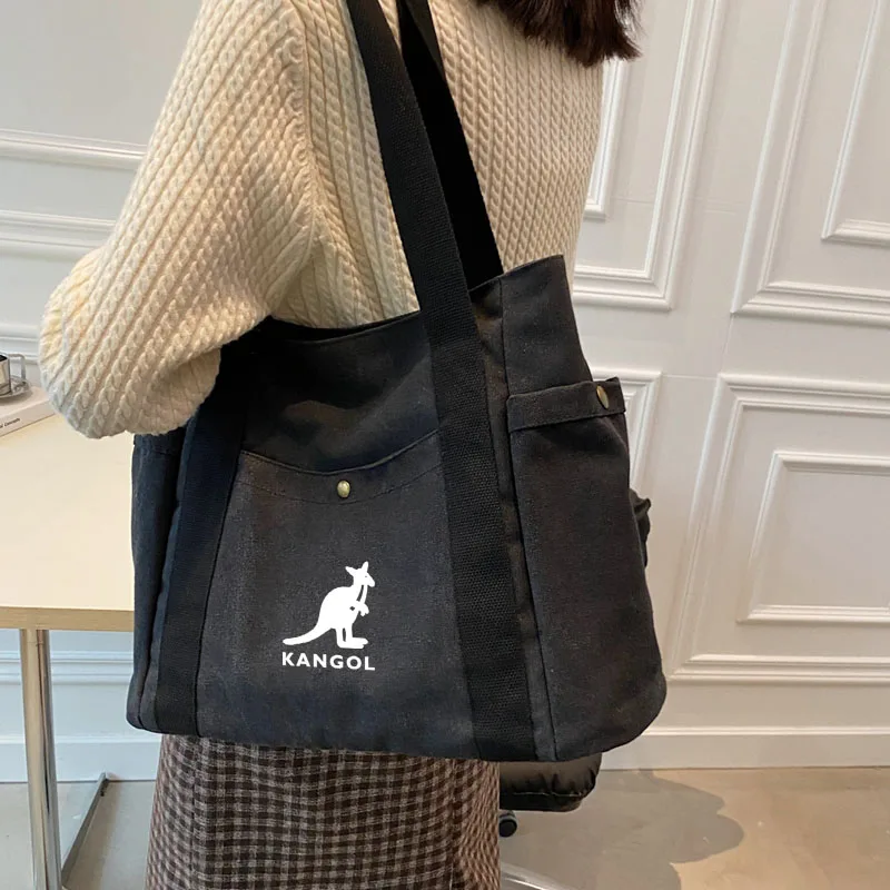 kangol Large Capacity Handbags Women Canvas Shoulder Bag Fashion Big Tote Bags crossbody bags shoulder bag purse