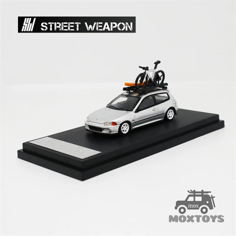 

Street Weapon 1:64 Honda Civic EG6 Silver Diecast Model Car