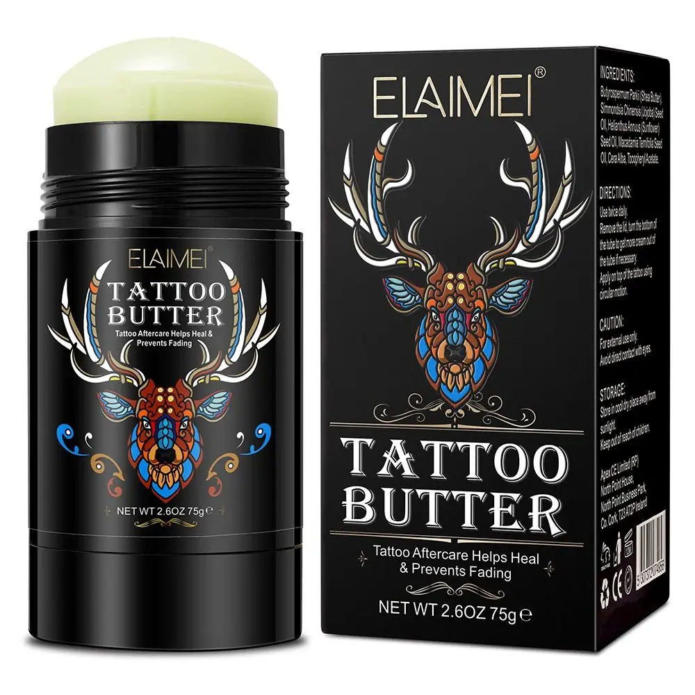 

Tattoo Aftercare Butter Balm Tattoo Moisturizer Healing Brightener For Color Enhance Natural Organic Tattoo Repair Nursing Cream