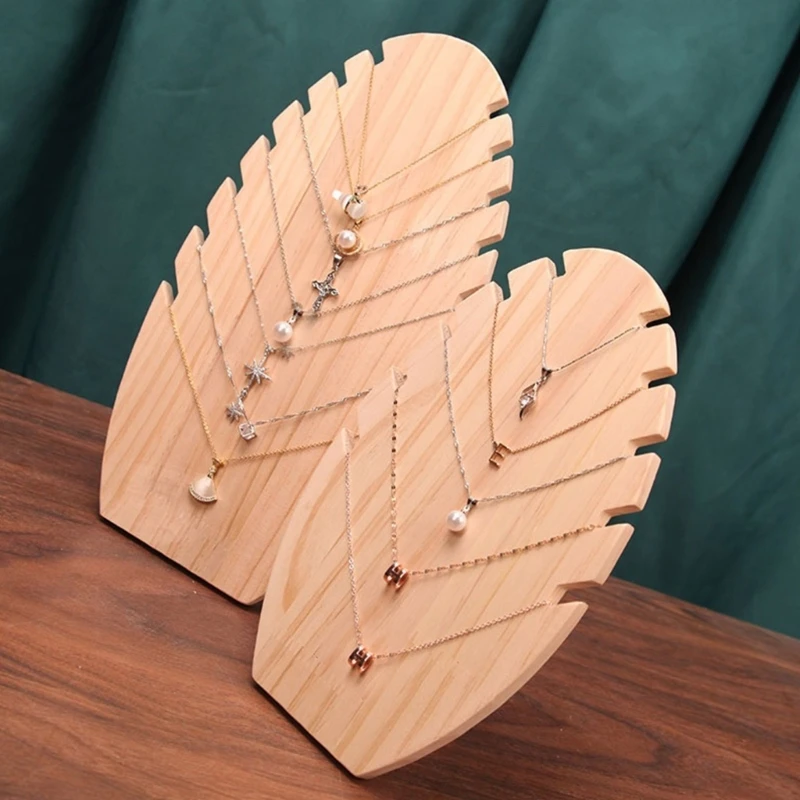 

Solid Wood Necklace Display Stand Jewelry Storage Rack Holder Photography Props