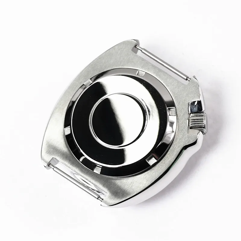 43mm Turtle Steel Sapphire Crystal Case With Ceramic Bezel Insert Waterproof For Seiko Nh35 Nh36 Movement 28.5mm Dial Watch Mod