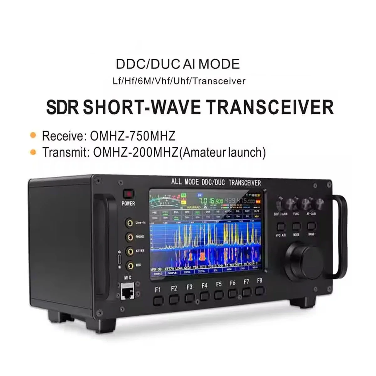 Фото Высокое качество HF-98 WIFI CW FT8 3D дисплей спектра водопада полночастотный SSS SDR трансивер №4
