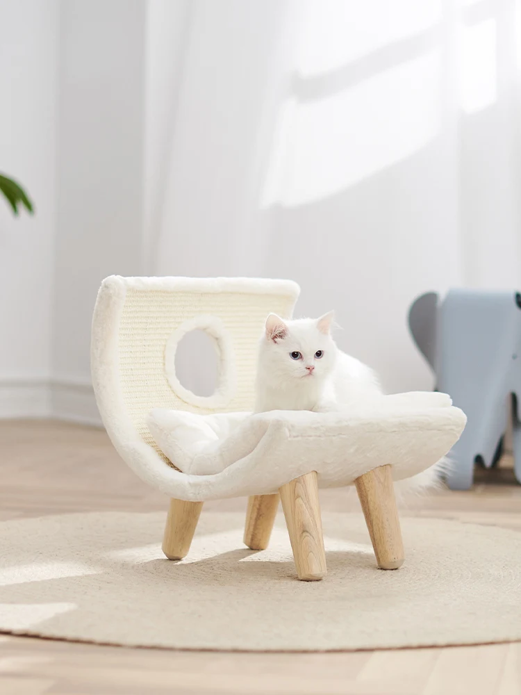 

Кошачье гнездо FQ из массива дерева, шезлонг, сизальная кошачья доска для царапин, интегрированная Когтеточка