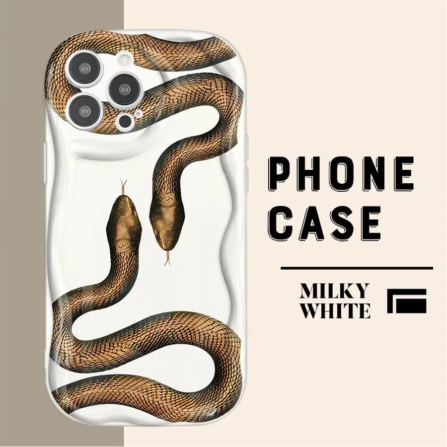Snake Rose Skull Blvck Phone Case for Apple iPhone 12 Pro 13 Mini XR 15 16 ProMax 14 Plus SE XS Max 11 8 7 Silicone Cover