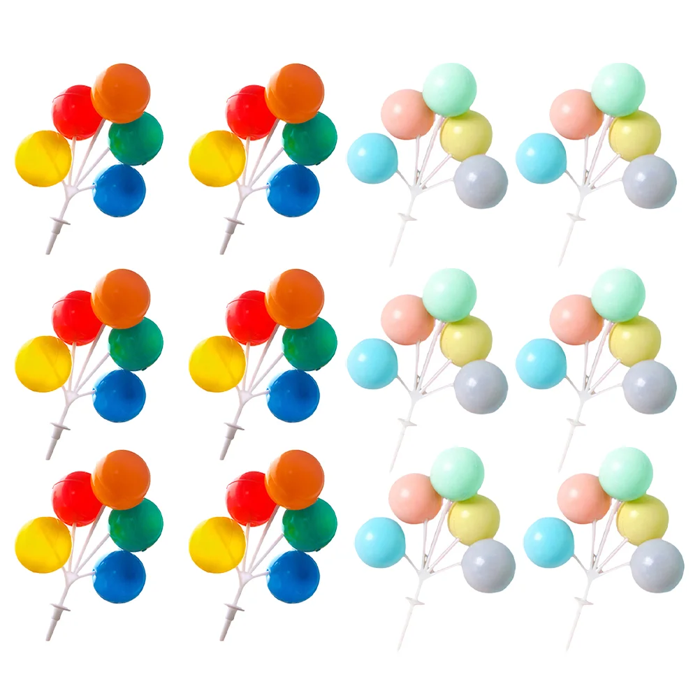 

Balloon Cake Picks Cluster Topper Cupcake Decorations Party Dessert Pick Plugin Birthdayballoons Shower Baby Assortment Fruit