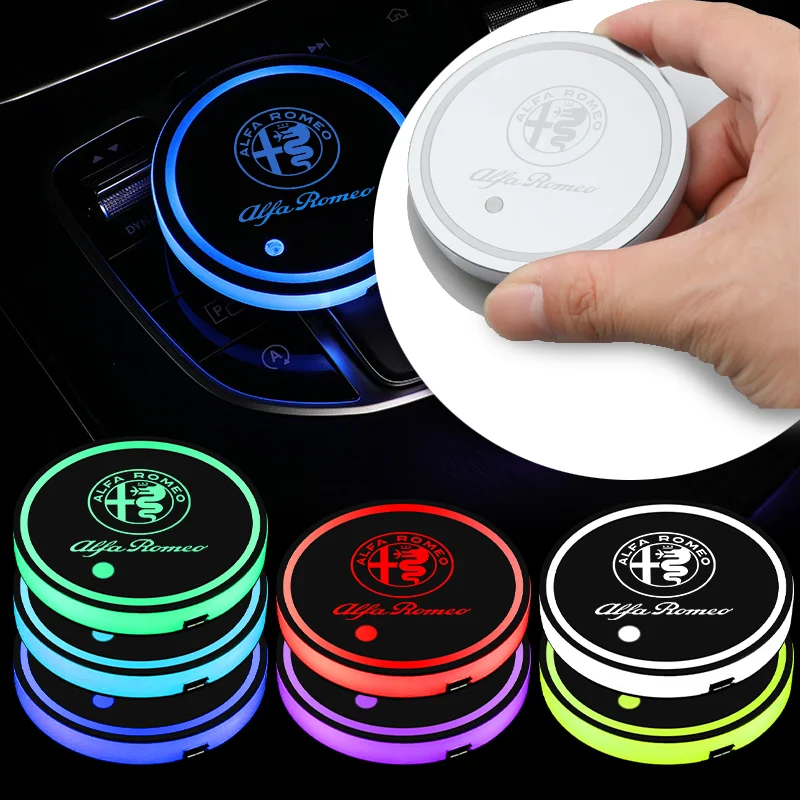 1 шт. или 2 светодиодные светящиеся автомобильные подставки для стакана с водой