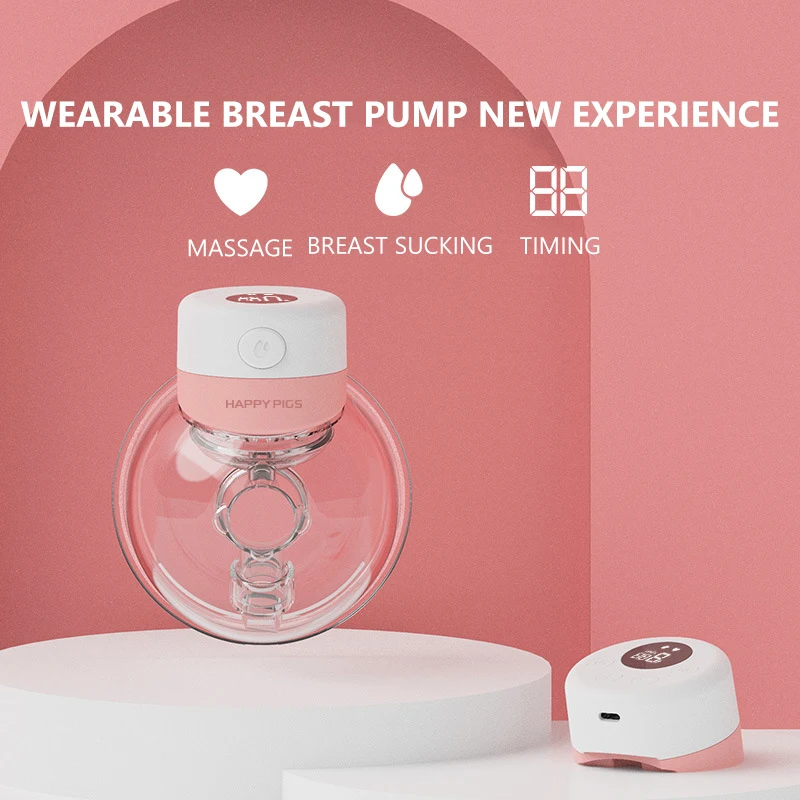 

Electric Breast Pump Wearable Hand Free Wearable Breast Cup BPA-free Breast Feeding Milk Collector USB Rechargeable