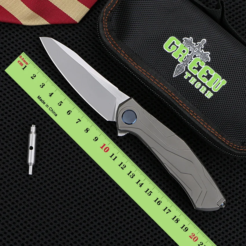 Складной нож Green Thorn Kami Flipper лезвие M390 титановая ручка для кемпинга охоты рыбалки