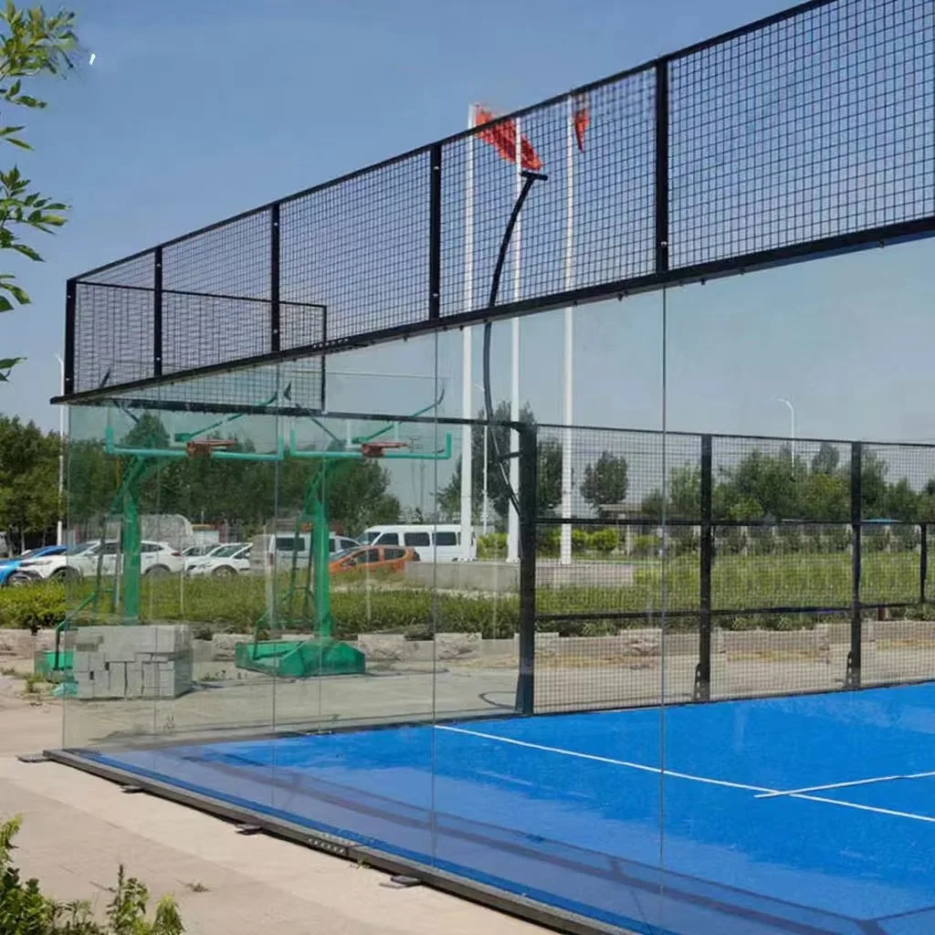 Фото XTZPADEL Уличный панорамный корт для падела на заказ, полный комплект, теннисный корт-клетка, профессиональные инфраструктуры для корта для сквоша №3