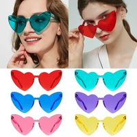 heart sunglasses rimless thick heart shaped sunglasses trendy love heart women shades novelty party cosplay eyewear