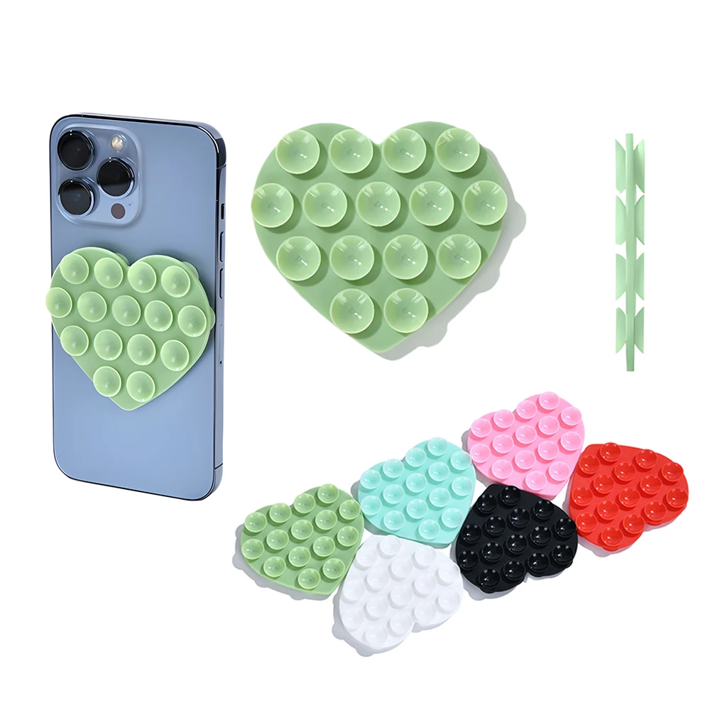 Силиконовая присоска в форме сердца задняя наклейка держатель для телефона на