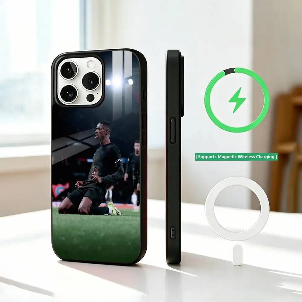 Чехол для телефона Football for Dembele для iPhone 17, 16, 15, 14, 13, 12, 11 Plus, Pro с поддержкой магнитной беспроводной зарядки (art.: 3920db55aa266) - 3920db55aa266
