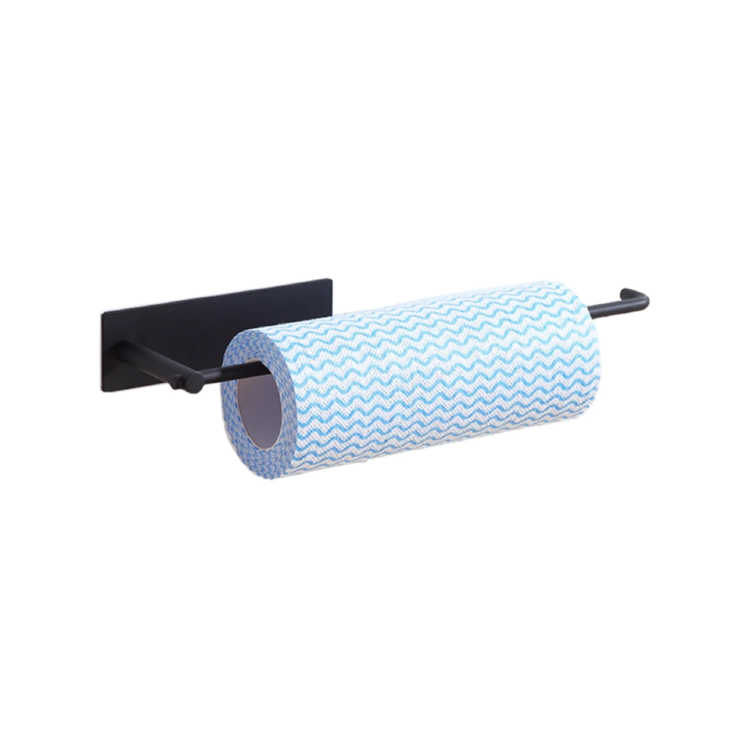 

Stainless Steel Tissue Holder Wall Mounted Perforated Free Kitchen Bathroom Cling Film Storage Rack Household Supplies