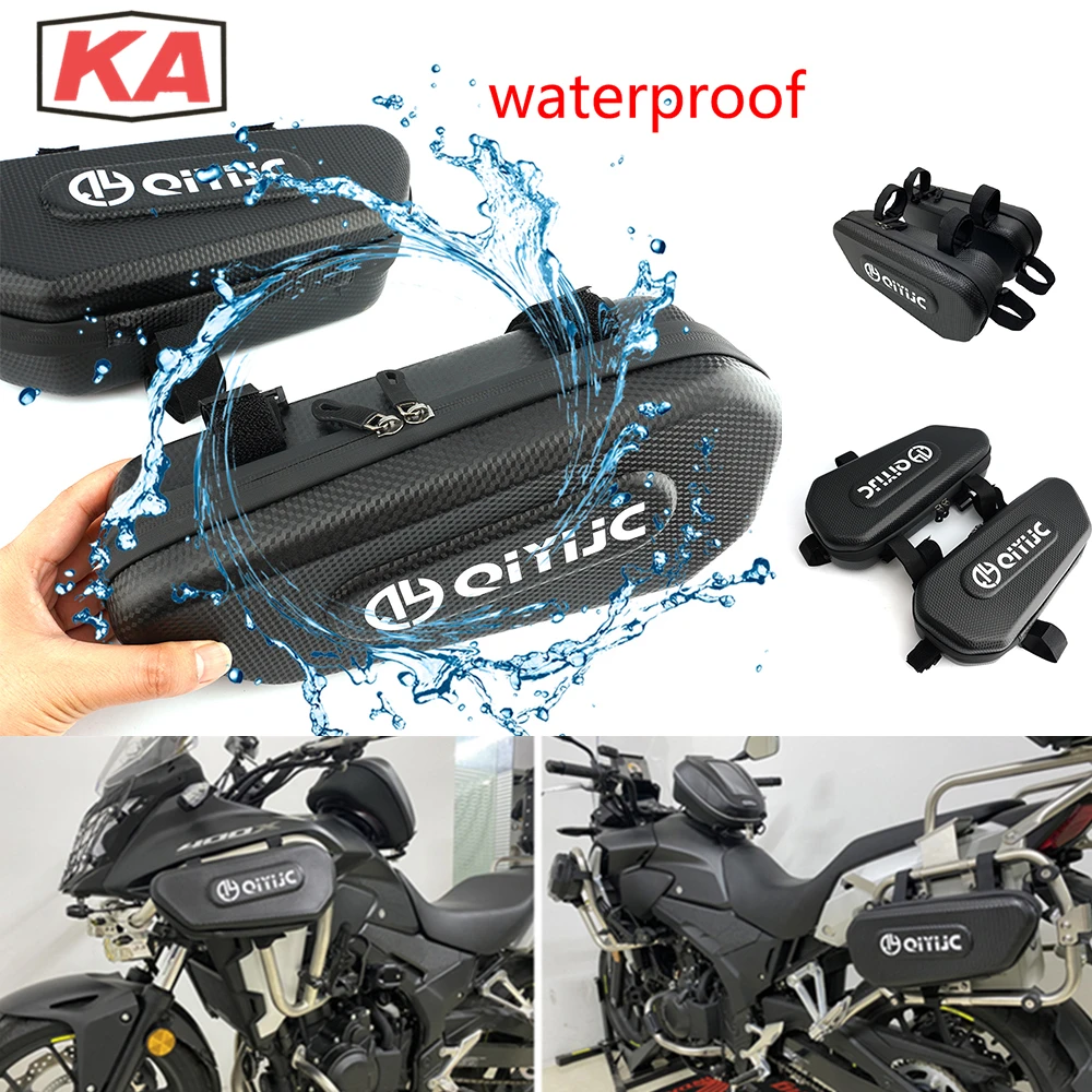 

Waterproof Triangle Side Bag Package Hard Shell For BMW C400X C400GT F900XR F900R R1200RT R1200R G310GS G310R R1250GS R1200GS