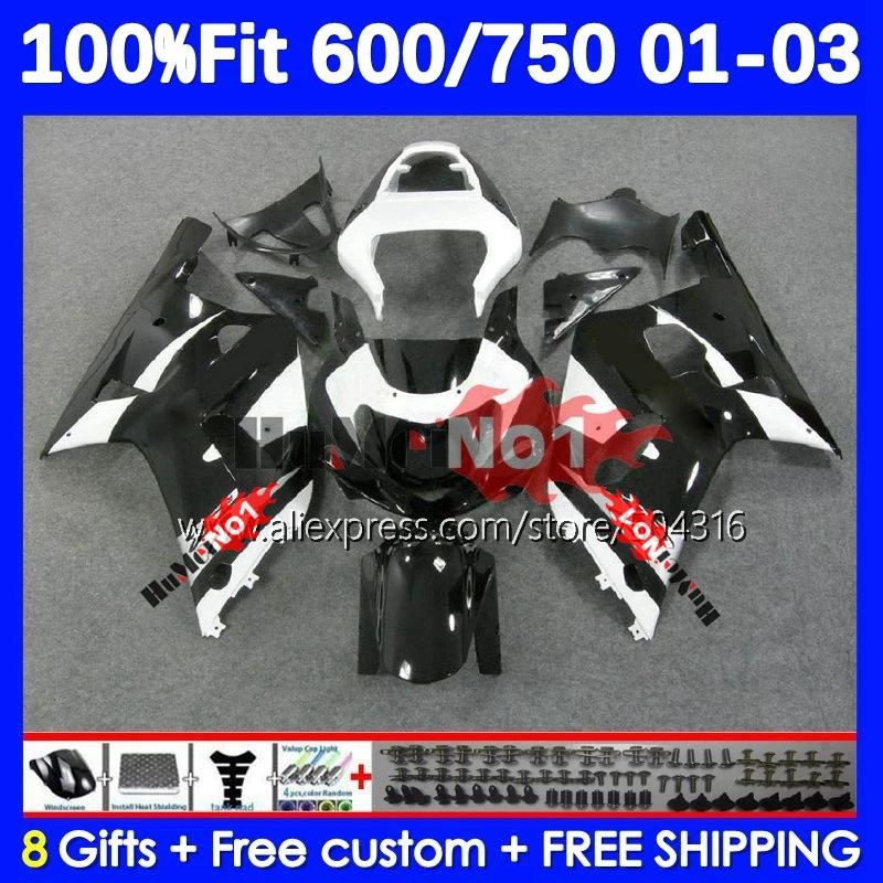

Корпус инжектора для GSXR 600 750 CC K1 GSXR600 GSXR-750 14No.80 черный глянцевый фонарь GSXR750 01 02 03 2001 2002 2003 обтекатель OEM